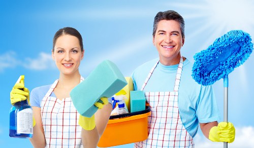 Professional exterior cleaning on a commercial facade in SW18